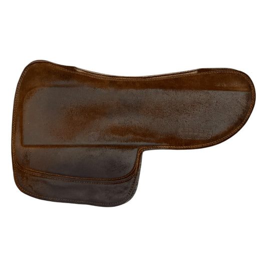 SaddleRight Custom English Saddle Pad in Brown Glove Leather - Full