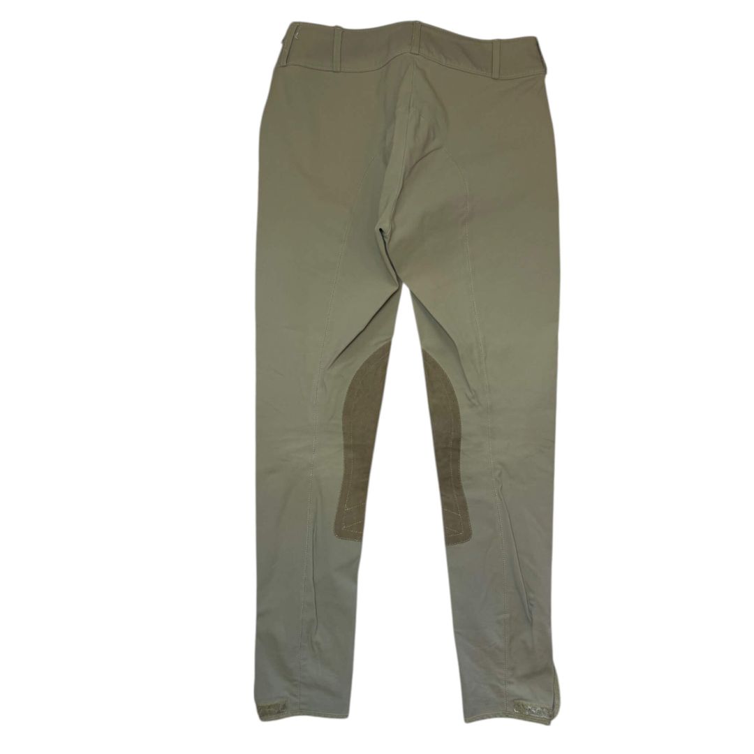 Tailored Sportsman 'Trophy Hunter' Side Zip Knee Patch Breech in Tan - Woman's 28
