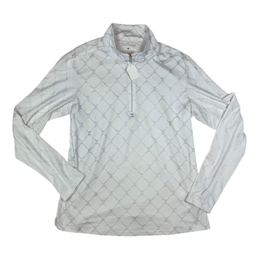 SanSoleil SolTek Ice Print Sunshirt in Bitsy Blue - Woman's Medium