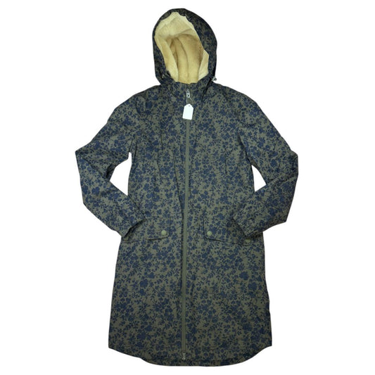 Joules 'Stormbridge' Mid-Length Parka in Stormprint (green/navy) - Woman's 2