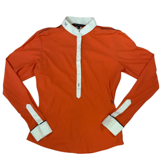 HorsePilot AeroTech LS Show Shirt in Orange - Woman's Medium