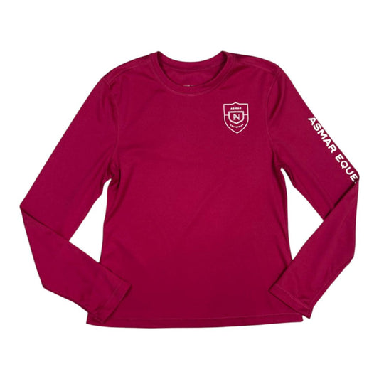 Asmar Equestrian Long Sleeve Sun Shirt in Fuschia - Youth 8/10