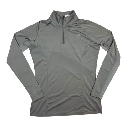 SmartPak Piper 'SmartCore' Laser Cut LS Sun Shirt in Grey - Woman's Small
