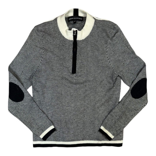 Asmar Equestrian Chevron Equestrian LS Sweater in Black / White - Youth 10/12