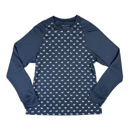 Asmar Equestrian Long Sleeve Sun Shirt in Navy - Youth 10/12