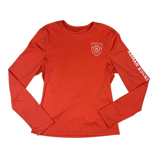 Asmar Equestrian Long Sleeve Sun Shirt in Orange - Youth 8/10