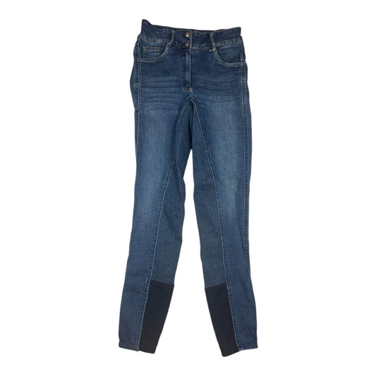 Horze 'Kaia' Full Seat Breech in Dark Blue Denim - Woman's 22