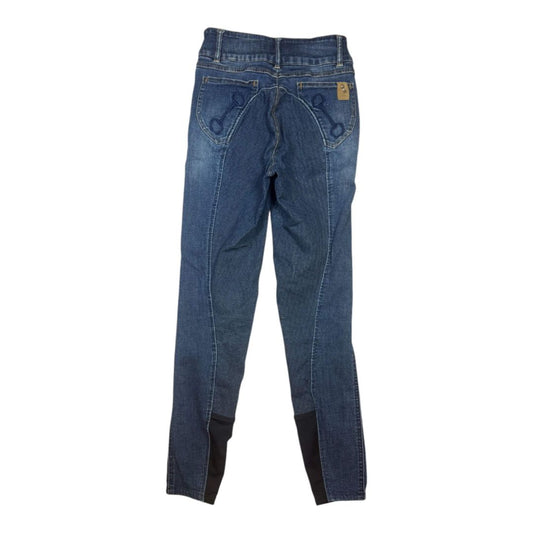 Horze 'Kaia' Full Seat Breech in Dark Blue Denim - Woman's 22