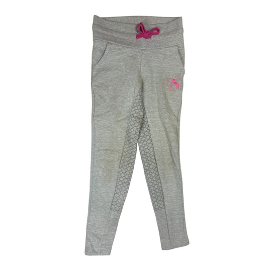 Horze 'Elinor' Stretch Cotton Full Seat Tight in Grey - Youth Large