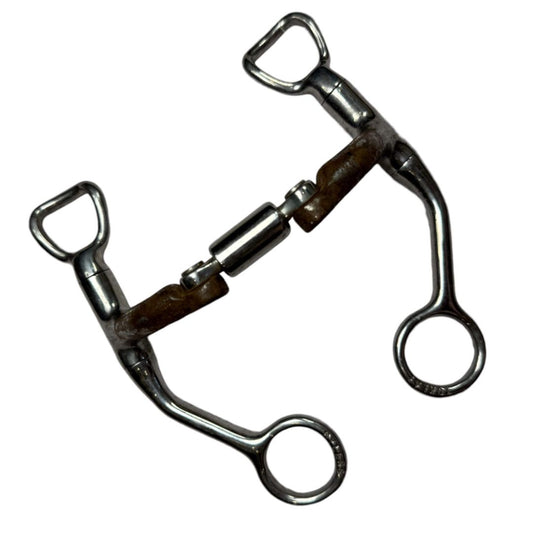 Toklat Myler Double Articulating Barrel Shank Snaffle in Stainless Steel - 5"