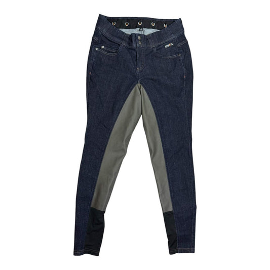 Kerrits Stretch Denim Full Seat Breech in Dark Denim - Woman's Small