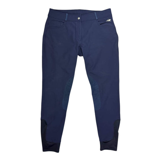 SmartPak 'Piper' Winter Knee Patch Breech in Navy - Woman's 32L