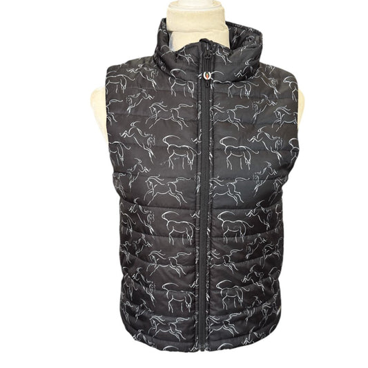 Kerrits 'Whinnies' Quilted Vest in Black - Youth Large