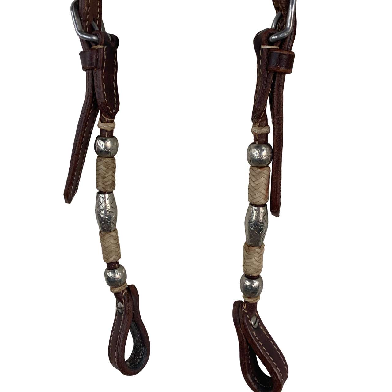 BLR Double Ear Headstall in Brown - Horse