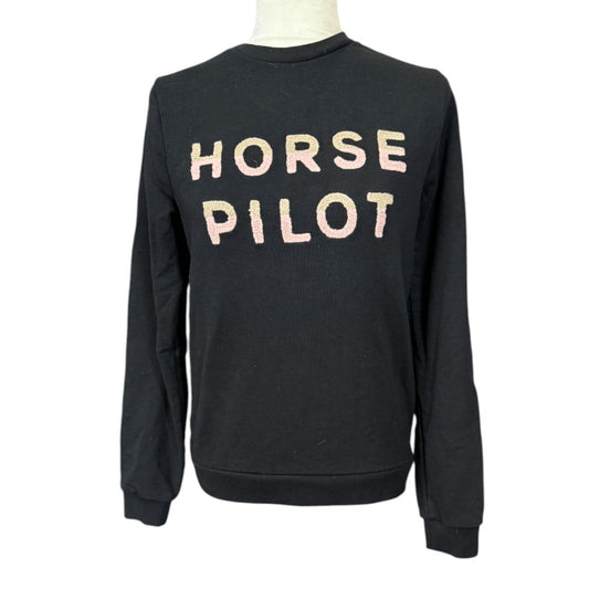 Horse Pilot Team Sweatshirt in Black - Small
