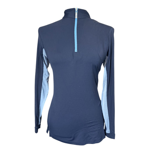 Tailored Sportsman 'Ice Fil' LS Shirt in Navy - Woman's Small