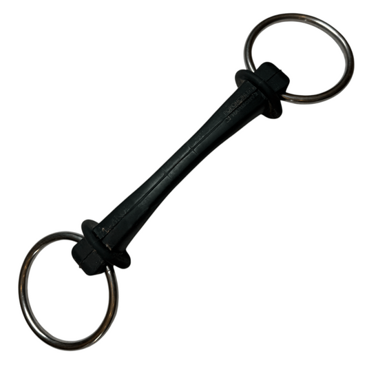Poponcini 'Harmony 2' Rubber Loose Ring Snaffle in Black - 5"
