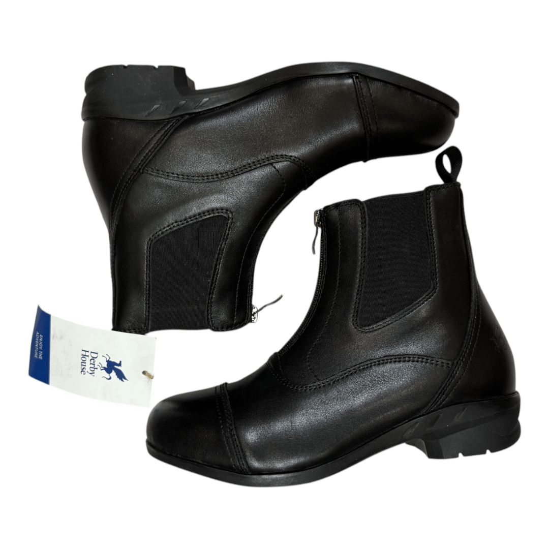 Derby House Zip Paddock Boots in Black - EU38 / US7