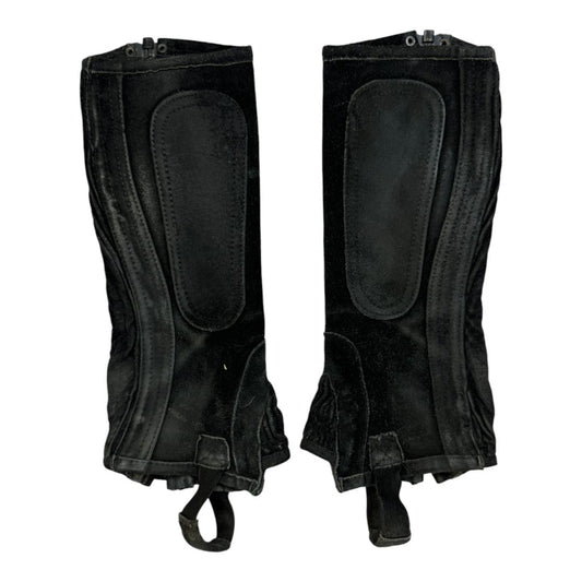Perri's Suede Zip Half Chaps in Black - Youth CS-Tall