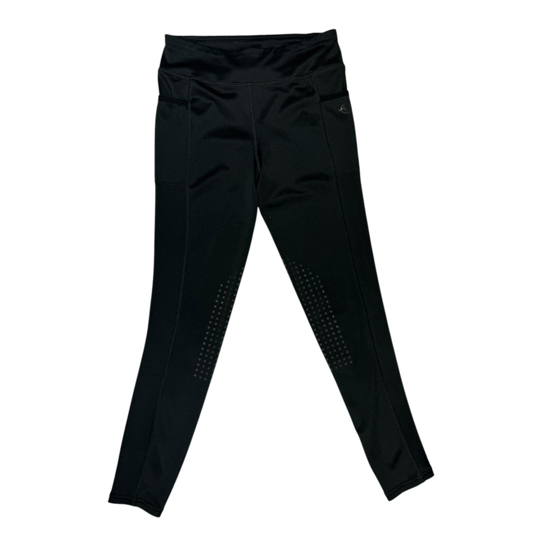 SmartPak 'Piper' Knee Patch Riding Tight in Black - Youth Large