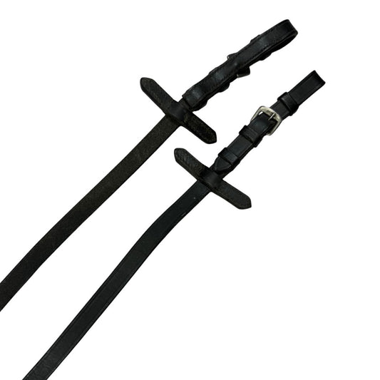 Rubber Grip Reins in Black - 57" (Warmblood)