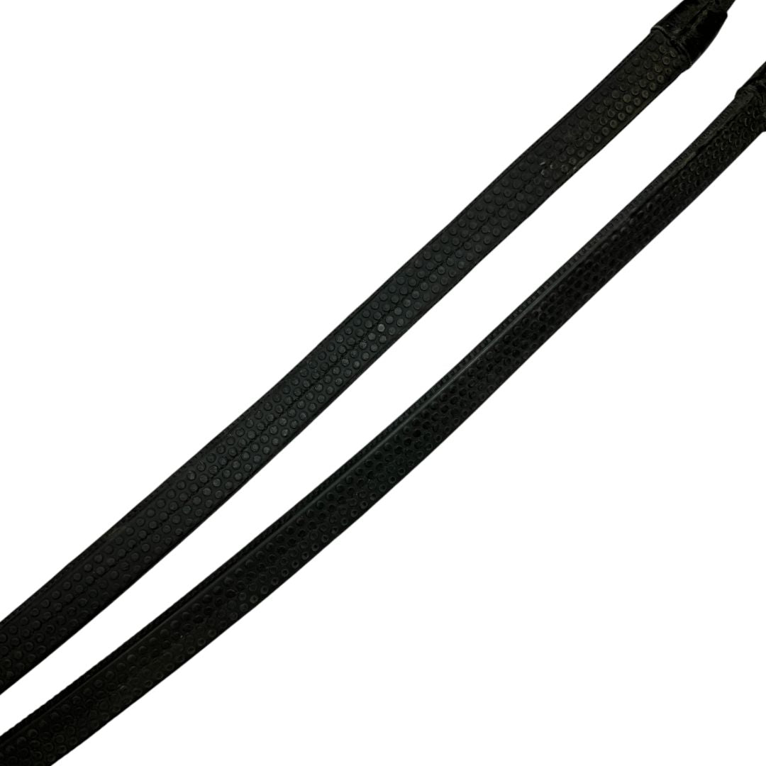 Rubber Grip Reins in Black - 57" (Warmblood)