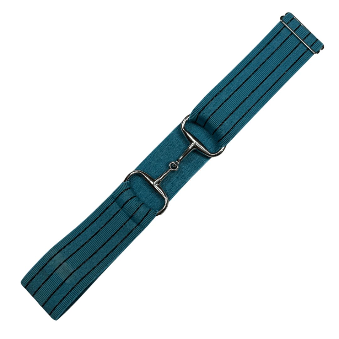 Ellany Stainless Steel Snaffle Elastic Belt in Teal - 24-65"