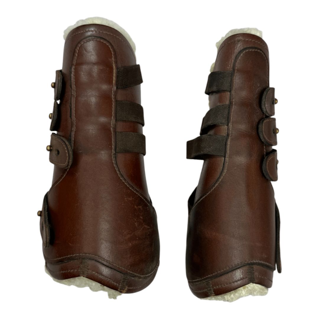 Fleece-Lined Equitation Boots in Brown - Full
