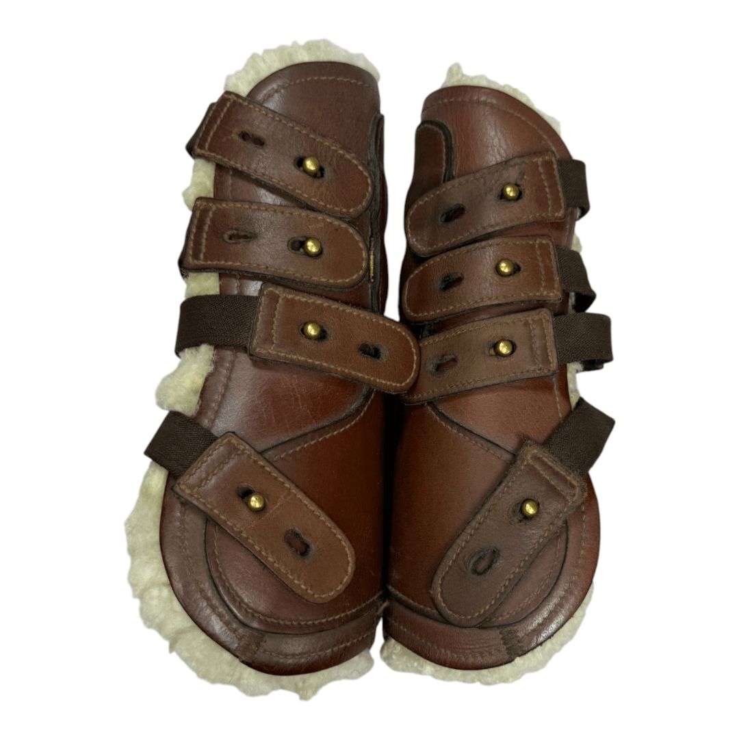 Fleece-Lined Equitation Boots in Brown - Full