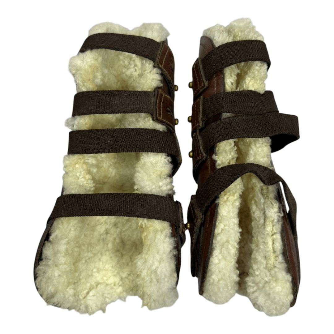 Fleece-Lined Equitation Boots in Brown - Full