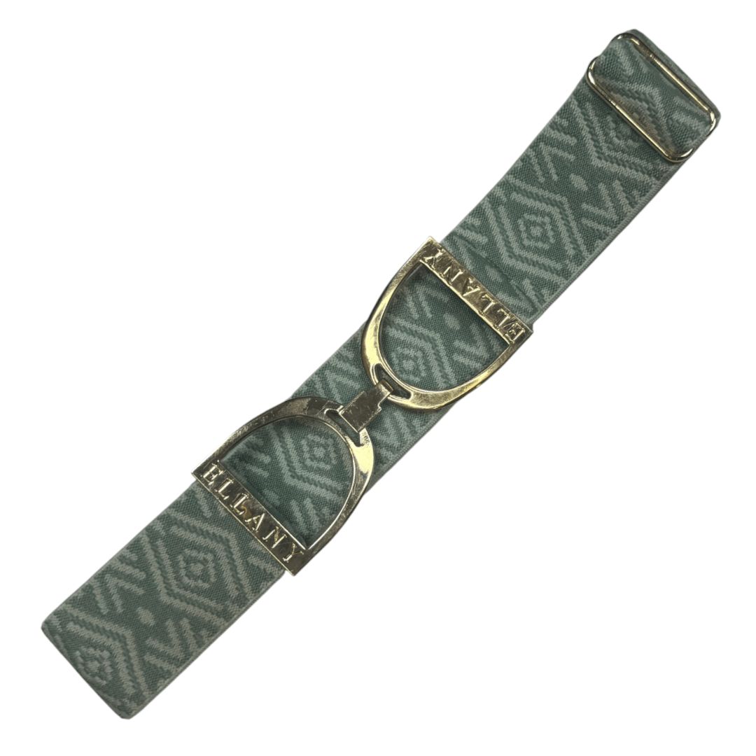 Ellany Elastic Belt w/ Gold colored Stirrup Buckle - 24 - 65"
