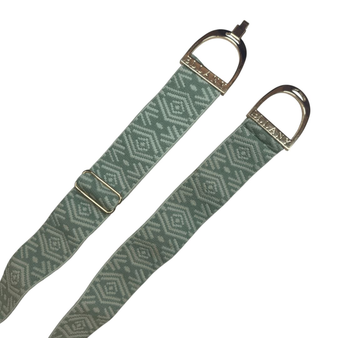 Ellany Elastic Belt w/ Gold colored Stirrup Buckle - 24 - 65"