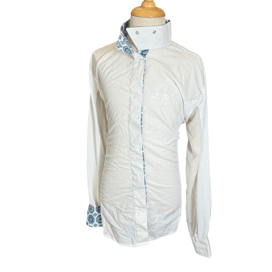 Equine Couture 'Kelsey' LS Show Shirt in White - Youth 12