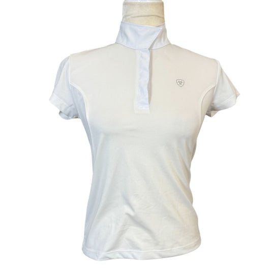 Ariat 'Aptos' SS Show Shirt in White - Youth X-Large