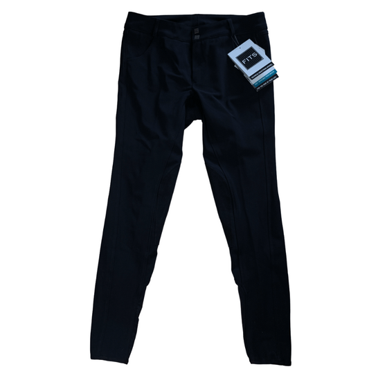 FITS Ltd 'Pippa' Knee Patch Breech in Black - Ladies' 32R