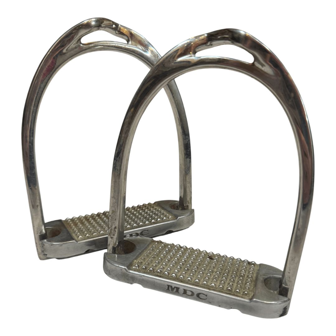 MDC 'S' Pony Classic Stirrup Irons in Stainless Steel - 4.25"