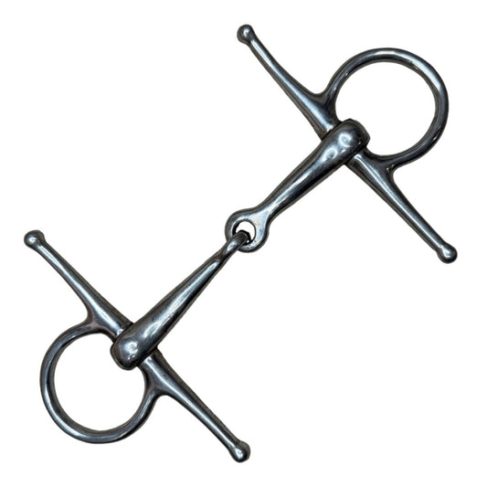 Single Joint Full Cheek Snaffle in Stainless Steel - 4"