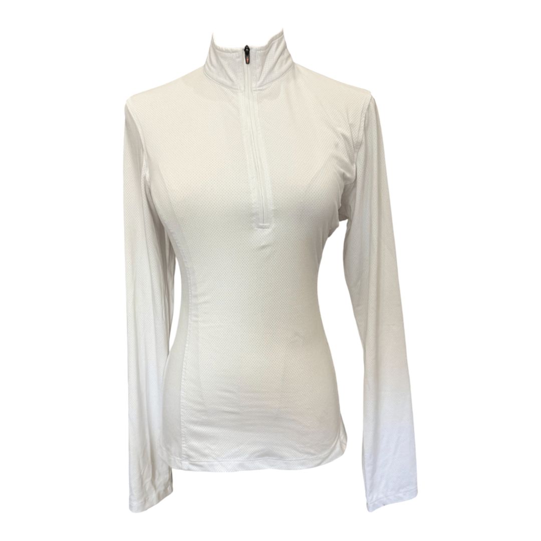 Kerrits 1/4 Zip IceFil LS Show Shirt in White - Woman's Small