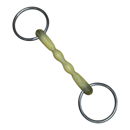 Happy Mouth Mullen Mouth Loose Ring Snaffle in Rubber - 5 3/4"