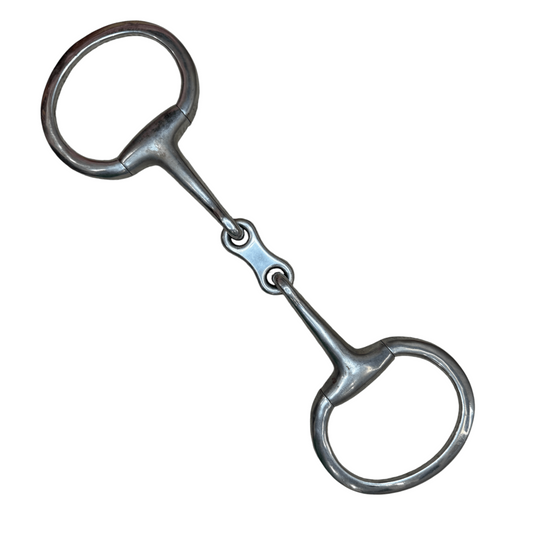 French Link Eggbutt Snaffle in Stainless Steel - 5 3/4"