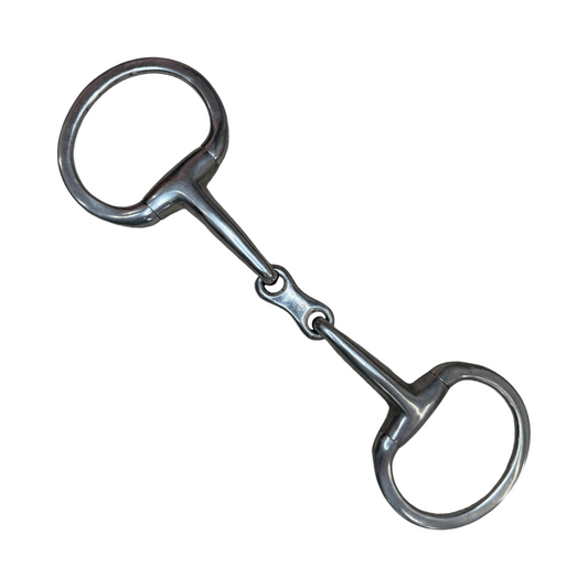 French Link Eggbutt Snaffle in Stainless Steel - 5 1/2"