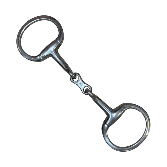 French Link Eggbutt Snaffle in Stainless Steel - 5 1/2"