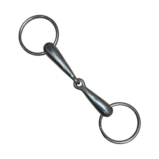 Korsteel Hollow Mouth Loose Ring Snaffle Bit in Stainless Steel - 5 3/4"