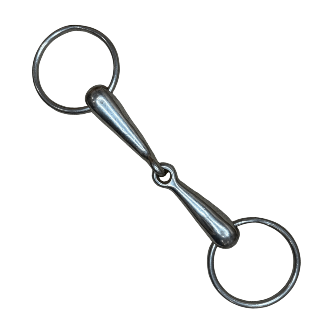 Korsteel Hollow Mouth Loose Ring Snaffle Bit in Stainless Steel - 5 3/4"