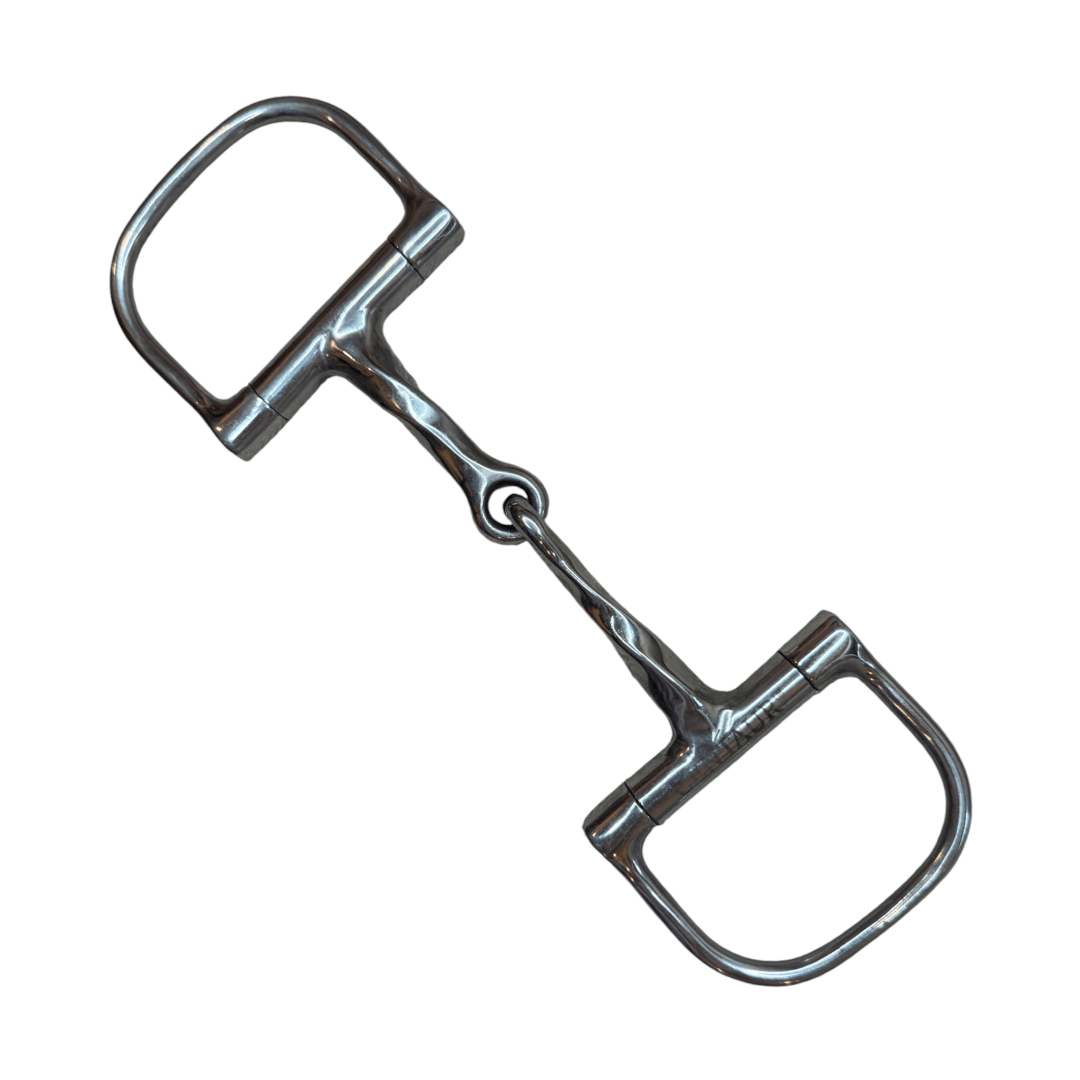 Centaur Slow Twist Dee Ring Snaffle in Stainless Steel - 4 3/4"