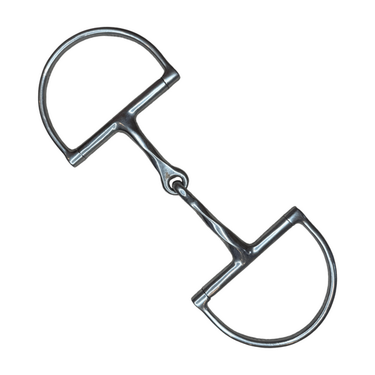 Slow Twist Hunter Dee Ring Snaffle in Stainless Steel - 4 4/3"