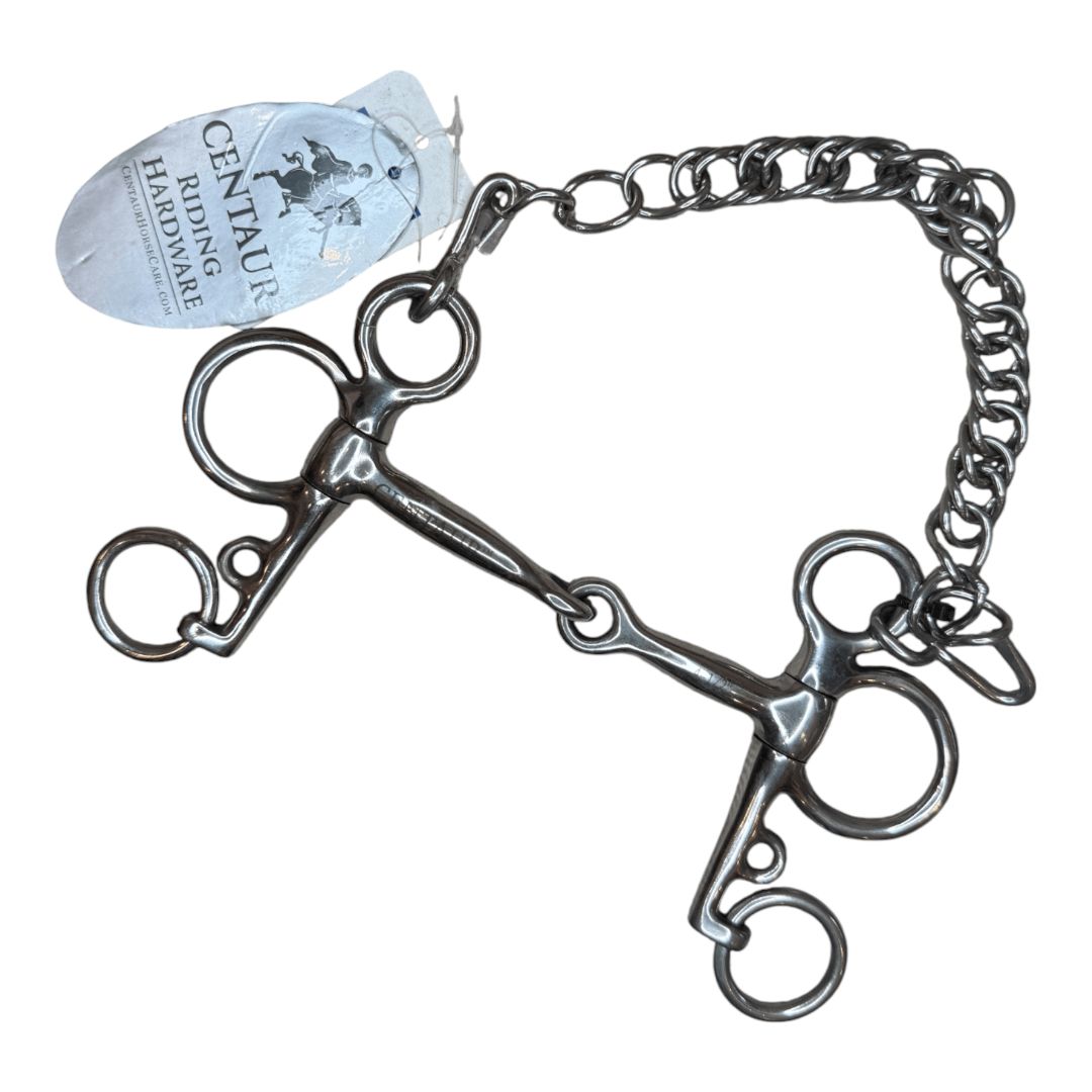 Centaur Single Joint Pelham in Stainless Steel - 4 1/2"