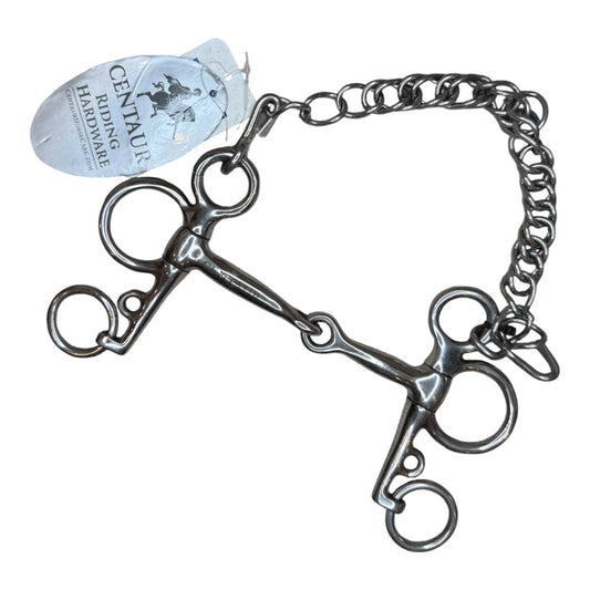 Centaur Single Joint Pelham in Stainless Steel - 4 1/2"