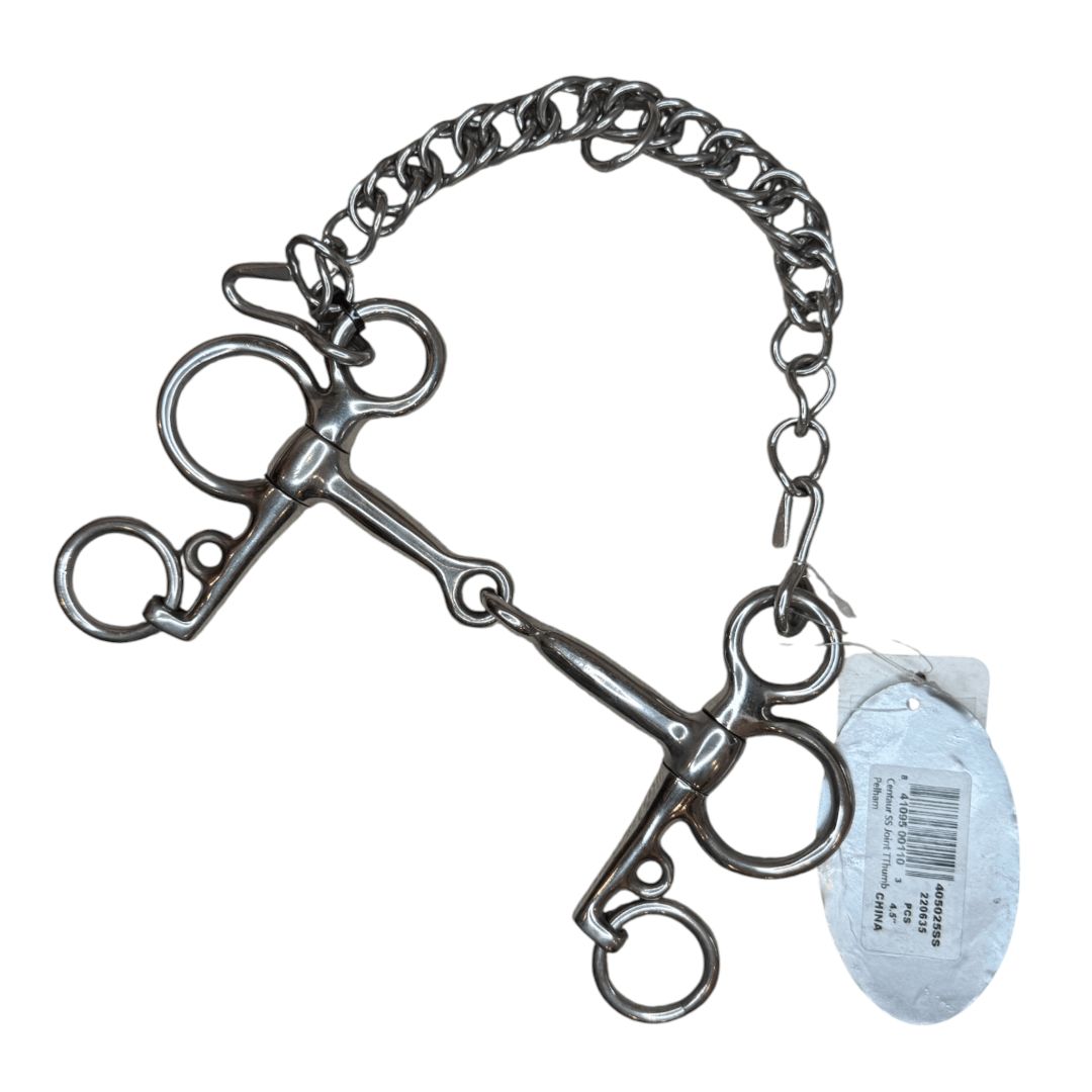 Centaur Single Joint Pelham in Stainless Steel - 4 1/2"