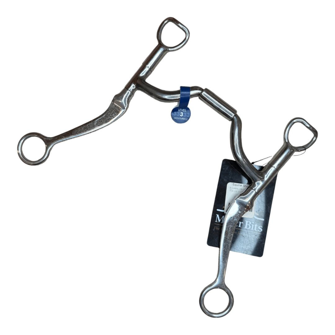 Toklat Myler Flat Shank with Low Port Comfort Snaffle MB 33 in Sweet Iron - 5 1/2"